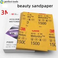 3 401Q M Sandpaper 2000/1500/1200/1000 Grit Water Abrasive Paper Car Beauty Polishing