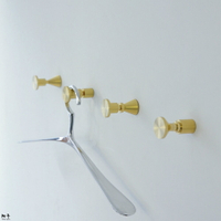 ins黃銅掛鉤玄關北歐設計丹麥墻壁裝飾掛衣帽金屬色擺件掛鉤