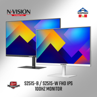 Nvision S2515 25" 100Hz IPS FHD w/ Built in Speaker Black / White FHD IPS  (24.5") Frameless Monitor