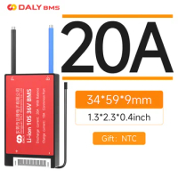 20A Daly BMS waterproof with balancer 3.2V 3.7V 18650 Lithium Lifepo4 4S 12V BMS Li-ion battery management system