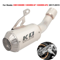 For Honda CBR1000RR 1000RR-SP 1000RR-SP2 2017-2019 Exhaust System Muffler Link Pipe Mid Connect Tube Slip On Stainless Steel