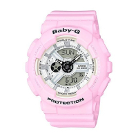 CASIO卡西歐 BABY-G繽紛彩色雙顯錶(BA-110BE-4A)粉色/46mm