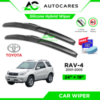 Wiper Kereta TOYOTA RAV-4 2001-2005 | 24\+19\" Wiper Hybrid Silicone Wiper Kereta Original Japan Sil