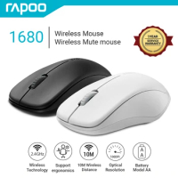 RAPOO 1680 Wireless Mouse Ergonomic Mouse 1000 DPI Silent 3 Buttons For MacBook Cuomputer PC Tablet Laptop Mice Quiet 2.4G Mouse