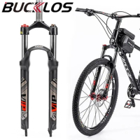 BUCKLOS MTB Suspension Fork 26/27.5/29 Inch Aluminum Alloy Mountain Bike Front Fork Quick Release Bicycle Straight Fork