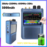 DSP2 DSP1 SDR Malachite Radio Receiver 50kHz-250MHz 400MHz-2GHz SDR Shortwave Radio Receiver AM FM SDR Receiver Touch IPS Screen