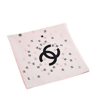 CHANEL 香奈兒 新款漸層雙色粉紅色搭白色滿版LOGO絲質大方巾