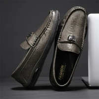 Boat Shoes Classics Fashion Daily Breathable Slip-On Shoes Man Loafers Casual Leather Shoes