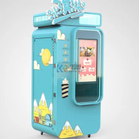 Fully Automatic Soft Ice Cream Vending Machine Credit Card Coin Operated Frozen Food Vending Machine