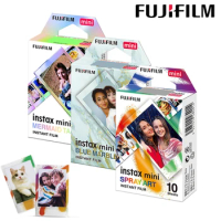 Fujifilm Instax Mini Film Instax Mini 11 Spray Art/Blue Marble/Mermaid Tail Design Film For Fuji Mini 12 8 9 7s 25 26 70 90 EVO