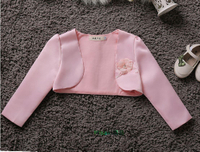 【俏寶貝童裝~新竹實體店面】女童長袖外套 兒童禮服外套 花童粉色珍珠花朵外套披肩 禮服披肩配件-Misaki精品
