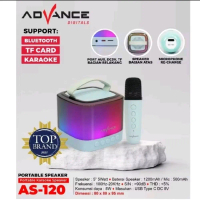 Advance Speaker mini bluetooth AS-120 free mic karaoke Bluetooth Set Full Bass Portable Wireless Led