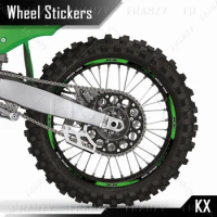 Motorcycle Wheel Sticker Rim Decal Reflective Hub Stripe Tape For kawasaki KX 250 450 500 125 250X 450X KX250F KX450F 50 YEARS