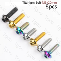 Tgou Titanium Bolt M5x20mm Torx T25 Screws for Motorcycle Shell 8pcs