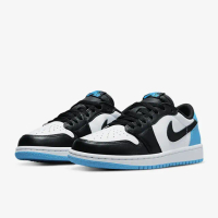 【NIKE 耐吉】jordan 喬丹 1代 休閒鞋 運動 經典 低筒 北卡藍 黑白藍 女鞋(CZ0775-104)