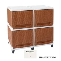 [PROMO PRODUK] CLUB LEMARI PLASTIK DOUBLE FLIP SUSUN 2 / RAK TV / LEMARI CABINET Terbaik COKLAT Doub