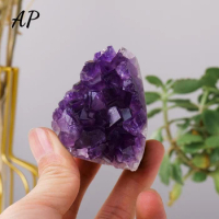 1pc Natural Quartz Amethyst Cluster Irregular Purple Crystal Geode Healing Stone Energy Gemstone Small Ornament Gifts