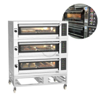 3 Deck 6Trays Industrial Pizza Bakery Donut Bakery Equipment Restaurant Electric Baking Oven