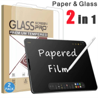 Screen Protector For Samsung Galaxy Tab A9 A8 A7 Lie A 10.1 10.5 Like Paper Film Tab S5e S6 Lite S7 S8 S9 FE Plus Tempered Glass