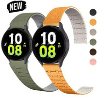 For Galaxy Watch4 5 6 40 44mm No Gaps 20mm Strap for Samsung Galaxy Watch 4 6 Classic 46mm 42mm 47mm 43mm Silicone Magnetic Band