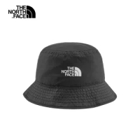 【The North Face】北面男女款黑色便捷雙面休閒漁夫帽｜CGZ0KY4