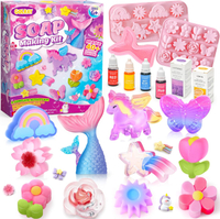 Golray Soap Making Craft Kit for Kids Girl Toys Make 40 Pcs+ Soap Supplies with Unicorn/Mermaid/Butt