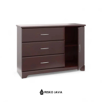Bufet Minimalis / Bufet Kayu Jati / Bufet Tv / Bufet Rak Laci Penyimpanan / Bufet Laci 3 + Pintu | F