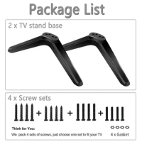 32-65 Inch Universal TV Base Pedestal Feet TV Stand Mount Table Top Desktop Bracket Accessories With Screw Sets