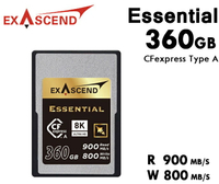 【新博攝影】Exascend ESSENTIAL CFexpress Type A記憶卡 360GB(加贈日本製CFA專用記憶卡儲存盒)適用於A1 / A7RM5 / FX3