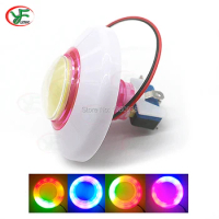 76MM Flashing Light DC12V Colorful LED Illuminated Push Button Micro Switch For Arcade Claw Crane Vending Machine DIY