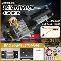 Victool Máy tời điện 4500LBS 12v Thang máy điện bằng thép 1300w trọng tải 1590kg tời điện 12V Máy tờ