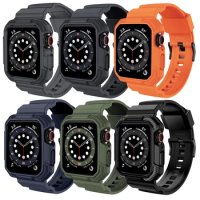 Compatible With Wholesale Rugged Sports Band Smartwatch Apple Watch Case With Band 45mm 44mm 41mm 38mm 40mm 41mm