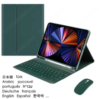 Keyboard for Teclado Apple iPad 9th 8th 7th Generation 10.2 Funda Keyboard Case Russian Spanish Hebrew Portugese Tablet Cover