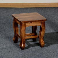 簡約實木換鞋凳中式復古原木洗澡客廳門口小矮方椅子 小椅子 矮凳