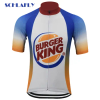 Burger king cycling jerseys summer short sleeve retro bike wear jersey road jersey cycling clothing schlafly