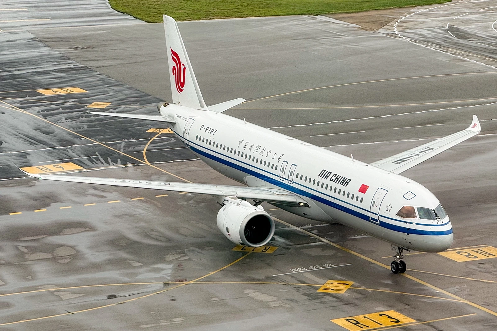 China's homegrown C919 jet launches first regular international route, flying daily from Beijing to Ulaanbaatar; Air China operates the service