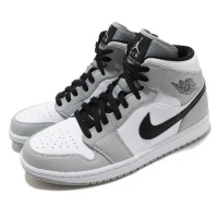 Nike 休閒鞋 Air Jordan 1 Mid 男鞋 煙灰 白 黑 一代 喬丹 AJ1 554724092