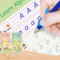 Grooved Handwriting Books for Kids Magic Practice Copybook Cursive Writing Combination Calligraphy for Kindergarten Preschool