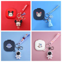 Cute Cartoon Anime Doll Pendant Silicone Earphone Protective Case for Samsung Galaxy Buds Live Pro Buds2 Pro Headphone Cover