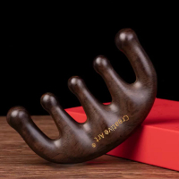 精品黑檀 按摩經絡梳