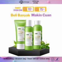 FENYI Bundling Set Green Tea, isi 3pcs Toner Green Tea, Lotion , Cleanser , Facial Wash Sabun Cuci M