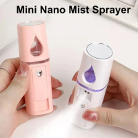20ml Mini Facial Steamer Mist Sprayer Nano Mister Hydrating Face Mist Spray Bottle USB Humidifier Spa Skin Care Moisturizing