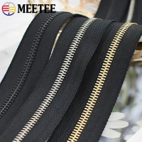 4Meters Meetee 5# Zipper Roll Strap Jacket Closure Sewing Zippers By Meters Metal Zippers Tape for S