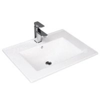 Ceramic Integrated Thin Edge Cabinet Basin Semi-embedded Basin Toilet Bathroom Cabinet Face Wash Basin
