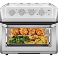 7-in-1 countertop convection oven, 20 quart oven, 10 inches, self closing, easy to clean, stainless steel