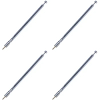 4X Replacement 49Cm 19.3Inch 6 Sections Telescopic Antenna Aerial For Radio TV