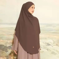 Lozy Hijab - Zafi Pashmina Bandana Instan (Pashmina Shawl Bandana Syari Bahan Neosoft Anti UV) Brown