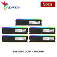 5pcs/lot Original Adata XPG D35G DDR4 RGB Memory Desktop ram 8GB 3200MHz 8GB 3600MHz Ram With Heat Sink ddr4 For Desktop