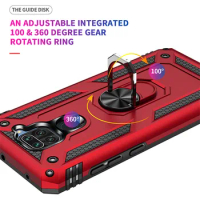 For Redmi Note 9 Case For Xiaomi Redmi Note 9S 9 Pro MAX Luxury Shockproof Car Ring Holder Anti-Fall Magnetic Kickstand Cover