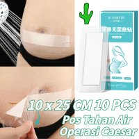 10PCS 10 x 25 CM Operasi Caesar Plester Luka Cesar Plaster Pasca Operasi Sesar Plester Putih Perekat